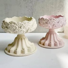 Molde flor de loto recipiente para velas
