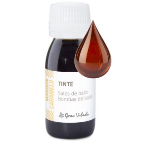 Tinte marron caramelo sales y bombas de baño