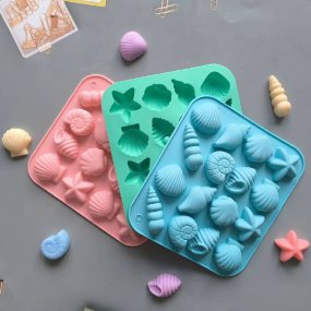 Forma silicone 16 figuras marinhas