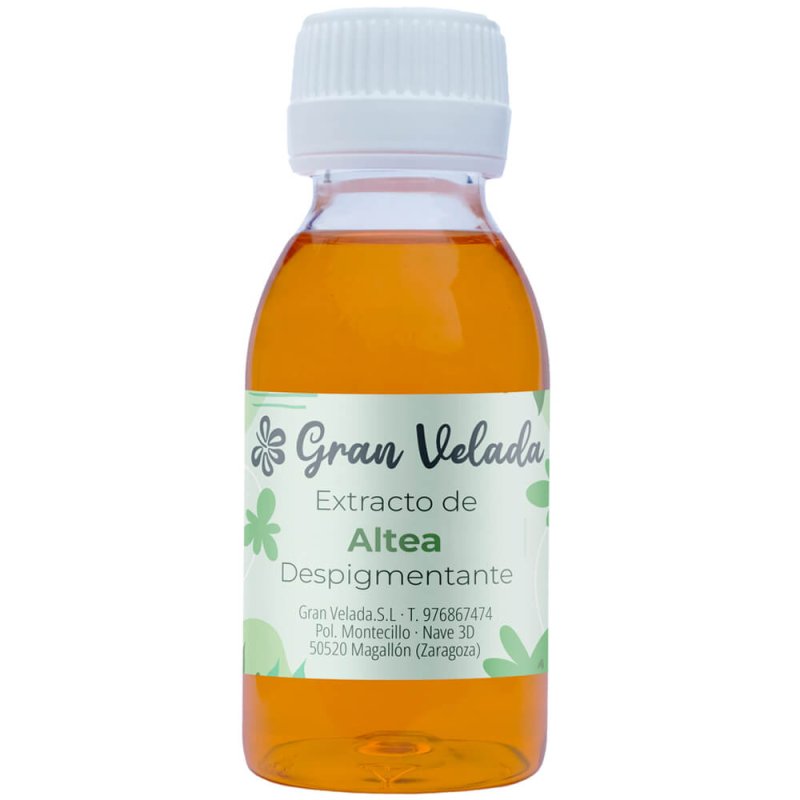 Extracto de altea eco para hacer productos despigmentantes, antiinflamatorios y cicatrizantes. Es hidrosoluble. ¡Muy fácil de us