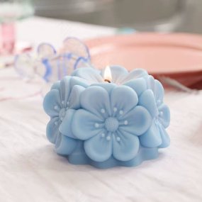 Molde vela flores de cerejeira
