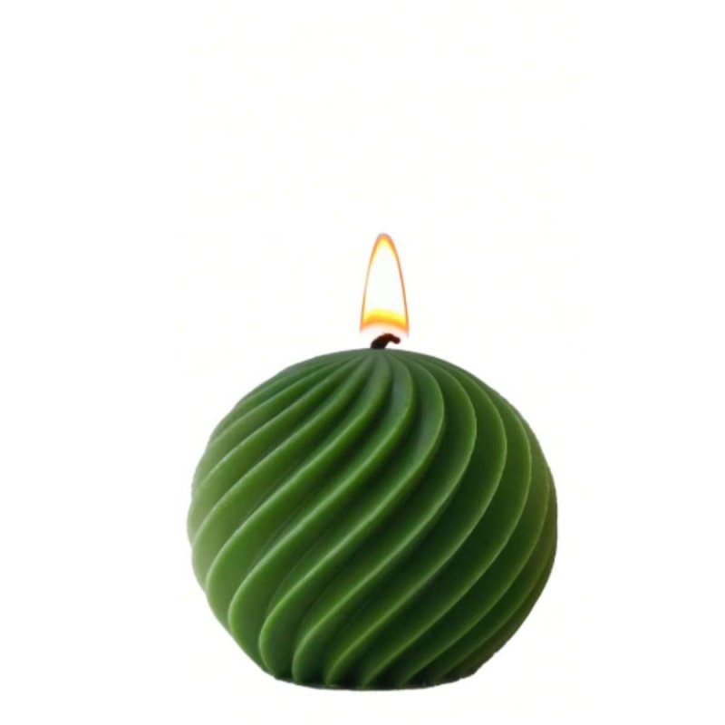 Molde bola estriada de silicona. Crea velas geométricas con diseño moderno y vistoso. Reutilizable y fácil de usar. ¡Solo en Gra