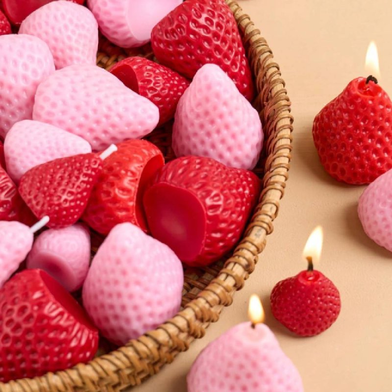 Haz velas o jabones con forma de fresa gracias a este molde en silicona. Realista, flexible y muy fácil de usar. - Cómo hacer Mo
