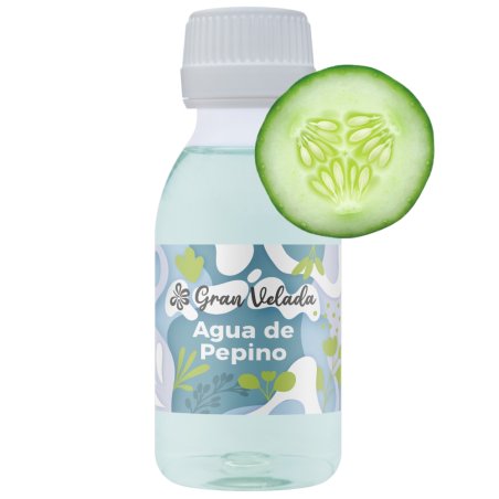 Refresca e hidrata tu piel con agua de pepino. Ideal para tónicos, cremas y mascarillas. Perfecta para piel sensible. ¡Cómprala 