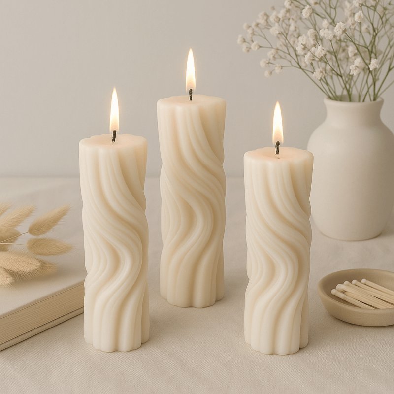 ¡Descubre nuestros exclusivos moldes de silicona para velas en Gran Velada! Moldea tus creaciones con el elegante tubular flor s