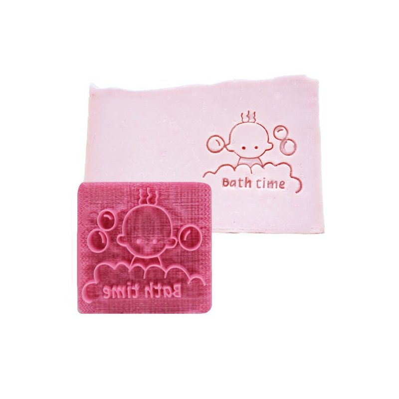 En Gran Velada puedes comprar sellos para jabones artesanales, como este modelo infantil "Bath Time" ¡Fáciles de usar! Amplio ca