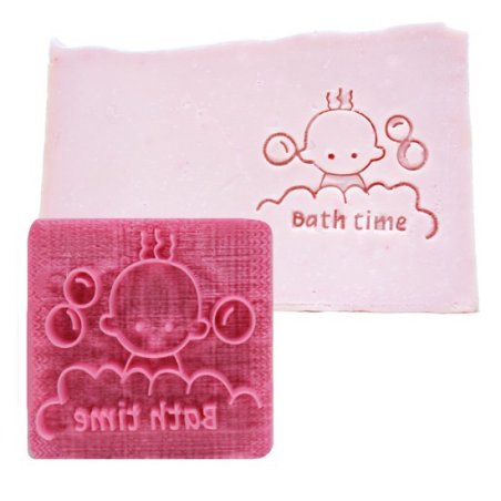 En Gran Velada puedes comprar sellos para jabones artesanales, como este modelo infantil "Bath Time" ¡Fáciles de usar! Amplio ca
