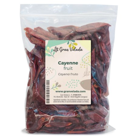 Cayena fruto para cosmética. Estimulante y activador, ideal para macerados en productos de masaje y cuidado corporal. ¡En Gran V