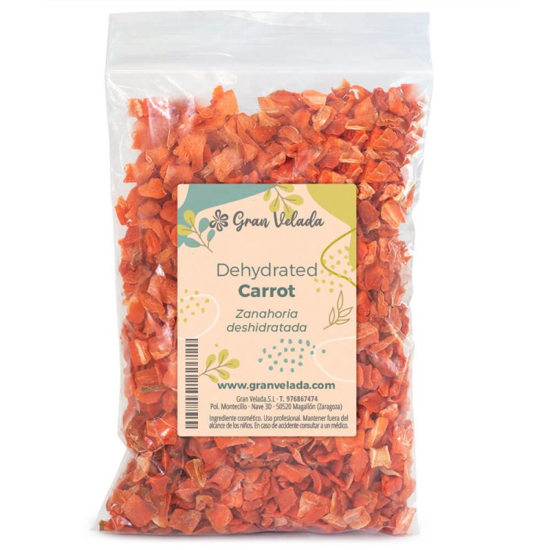 Zanahoria deshidratada 100% natural. Revitaliza y regenera piel madura o apagada. Ideal para cosmética DIY. ¡En Gran Velada! - C