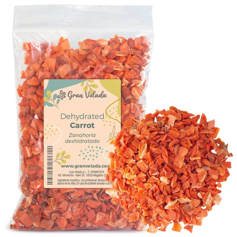 Zanahoria deshidratada 100% natural. Revitaliza y regenera piel madura o apagada. Ideal para cosmética DIY. ¡En Gran Velada! - C