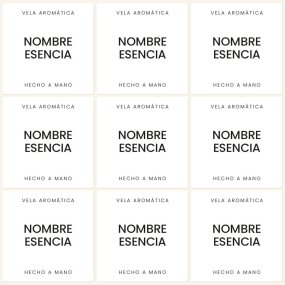 Autocolantes minimalistas para velas aromáticas