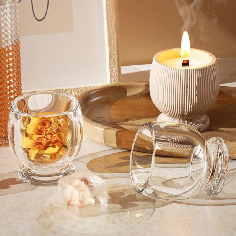 Crea elegantes recipientes con este molde de silicona en forma de copa estriada. Ideal para cemento o resina. - Cómo hacer Molde