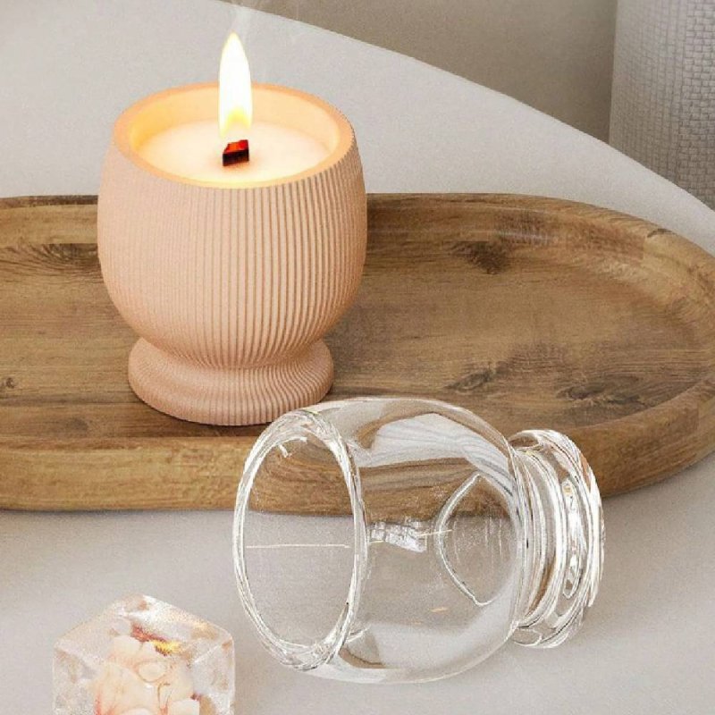 Crea elegantes recipientes con este molde de silicona en forma de copa estriada. Ideal para cemento o resina. - Cómo hacer Molde