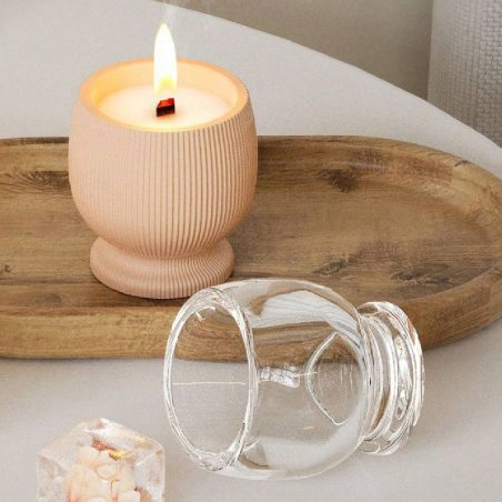 Crea elegantes recipientes con este molde de silicona en forma de copa estriada. Ideal para cemento o resina. - Cómo hacer Molde