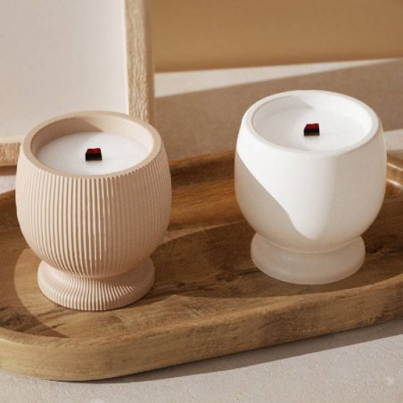 Crea elegantes recipientes con este molde de silicona en forma de copa estriada. Ideal para cemento o resina. - Cómo hacer Molde