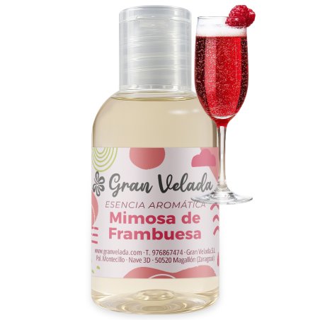Esencia aromática mimosa de frambuesa. Fragancia frutal y chispeante para perfumes, velas y más. ¡Aromatiza tus creaciones! Comp