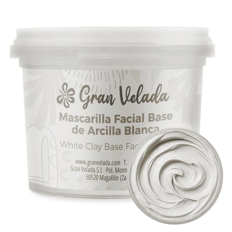 Base de mascarilla con arcilla blanca. Personalízala con activos para purificar y suavizar la piel. ¡Haz la tuya en Gran Velada!