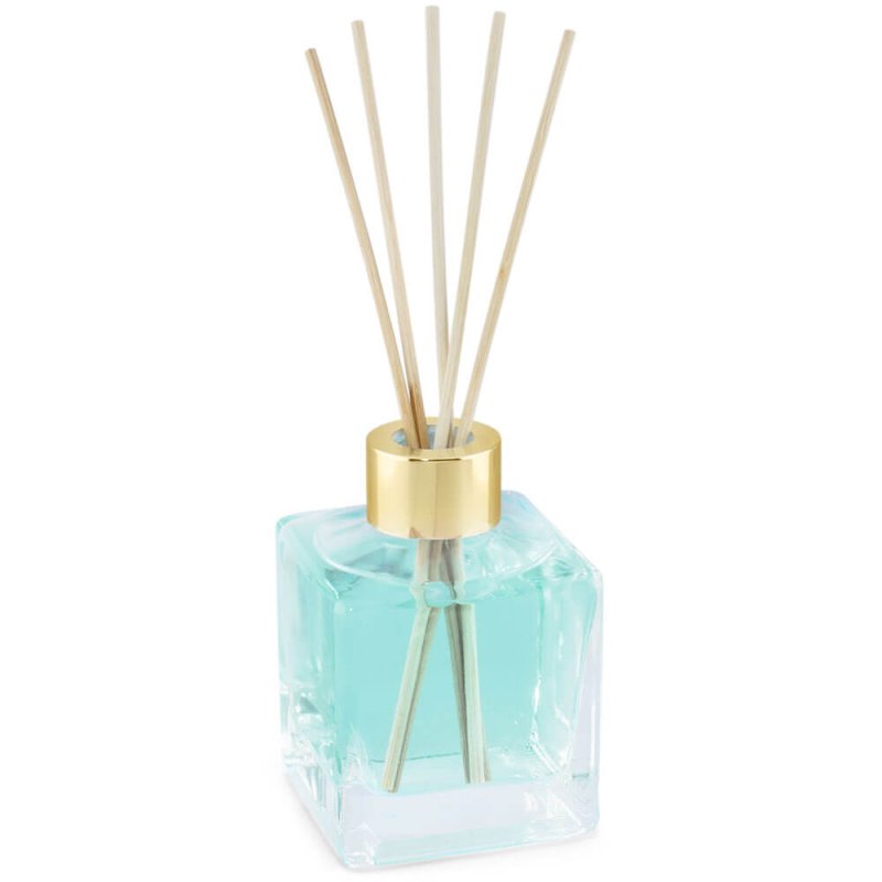 Descubre elegante frasco cuadrado de 120 ml con arandela plateada para mikados en Gran Velada. Envíos rápidos. ¡Haz tu hogar más