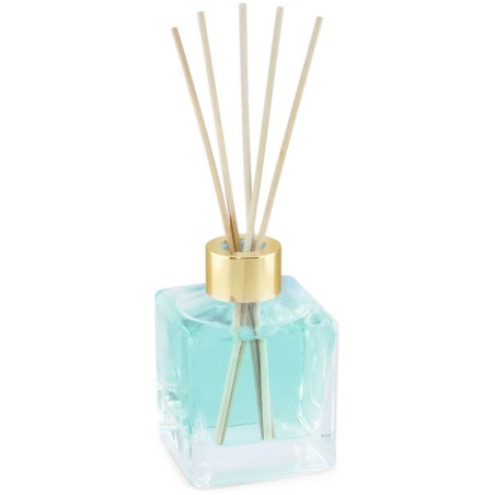 Descubre elegante frasco cuadrado de 120 ml con arandela plateada para mikados en Gran Velada. Envíos rápidos. ¡Haz tu hogar más