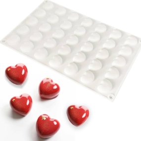 Moule wax melt 35 cœurs arrondis