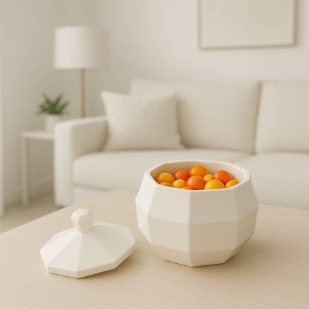 Molde de silicona para recipientes octogonales con tapa. Ideal para hacer velas, joyeros o cajas con estilo geométrico. - Cómo h