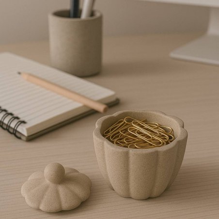 Molde de silicona con tapa en forma de flor. Ideal para cemento, escayola o resina. Perfecto para hacer velas decorativas y joye