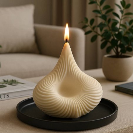 Crea velas decorativas modernas con el molde geométrico abstracto de Gran Velada. Silicona flexible, antiadherente y fácil de de