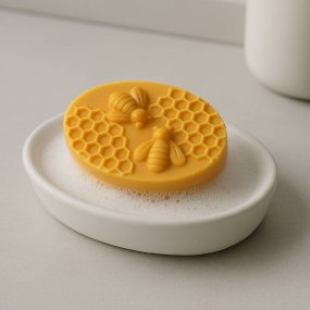 Moule savon ovale ruche d’abeille