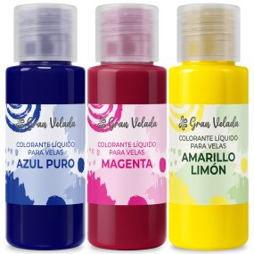Pack economique colorant liquide pour bougies - Couleurs primaires