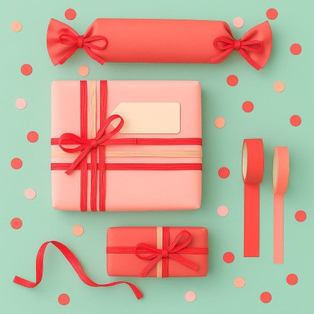 Rollo de cinta de rafia de color rojo, perfecta para hacer coquetos lazos, decorar regalos y detalles de comunion. Puedes compra