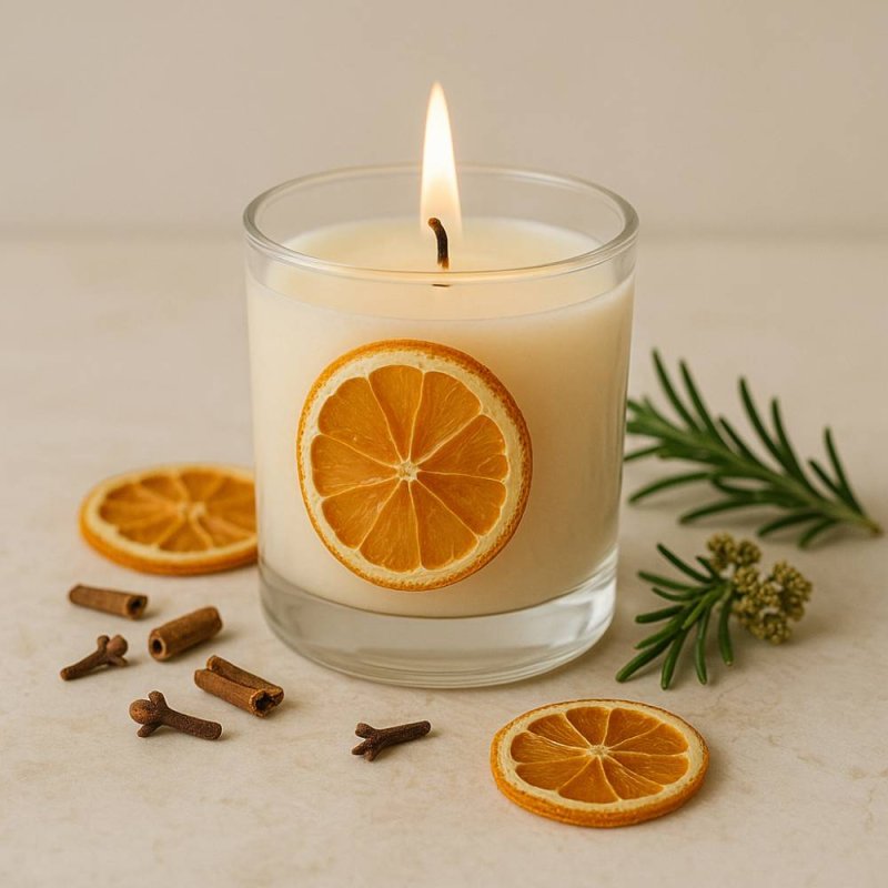 Compra rodajas de naranja deshidratada en Gran Velada, con aroma cítrico y propiedades antioxidantes. Ideal para velas, jabones 