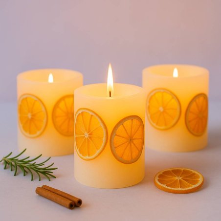 Compra rodajas de naranja deshidratada en Gran Velada, con aroma cítrico y propiedades antioxidantes. Ideal para velas, jabones 