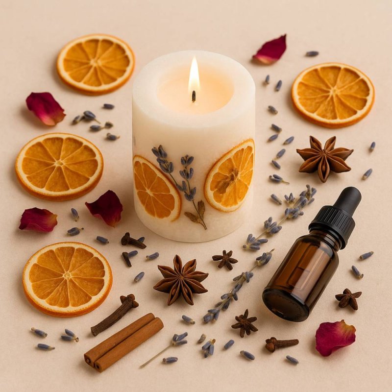 Compra rodajas de naranja deshidratada en Gran Velada, con aroma cítrico y propiedades antioxidantes. Ideal para velas, jabones 
