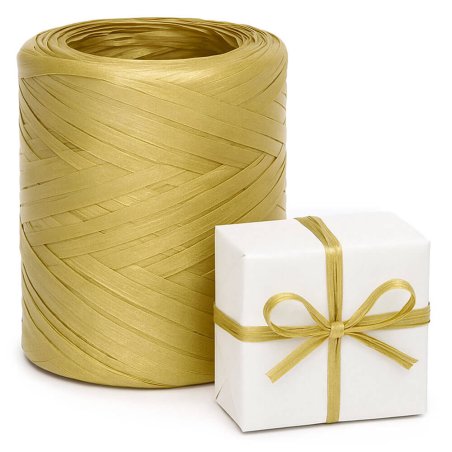 Comprar en Gran Velada cinta de rafia metalizada dorada, ideal para hacer lazos y decorar regalos y detalles de boda. Envios rap
