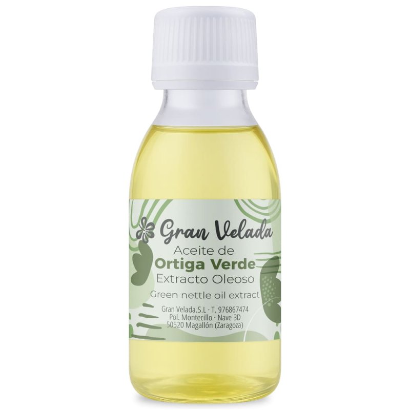 Compra aceite de ortiga verde para tus cosméticos caseros. Ingrediente vegetal purificante, ideal para piel grasa y cuero cabell