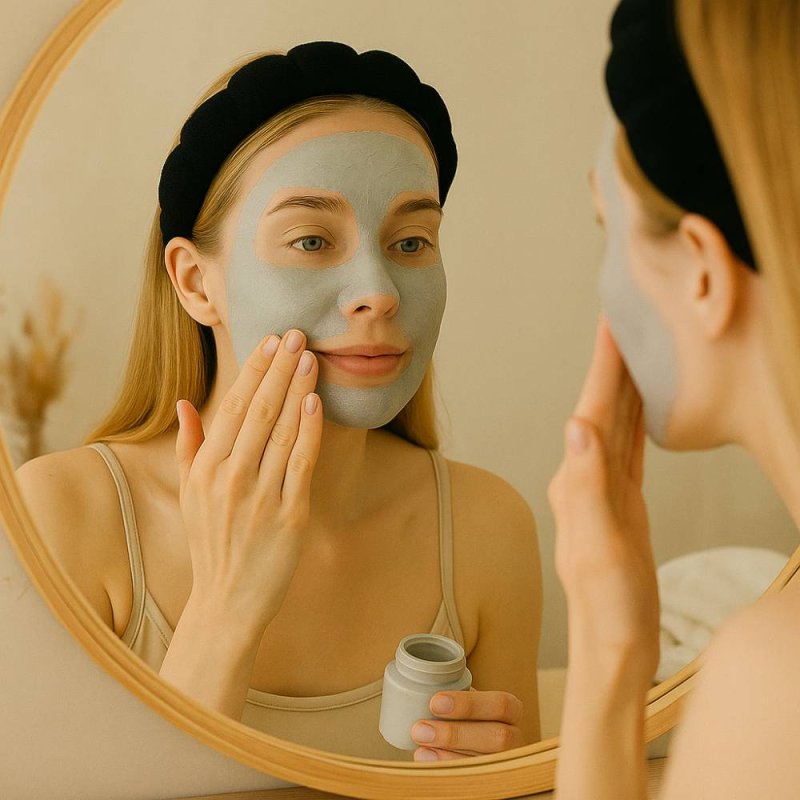 Diadema negra suave y elástica para sujetar el cabello durante la limpieza facial, maquillaje o tratamientos de spa. Cómoda, lig