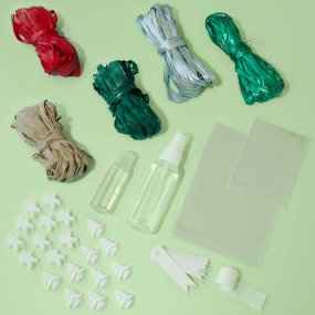 Conjunto para embrulhar presentes artesanais