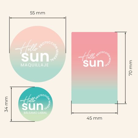 Compra Pegatinas protección mineral en Gran Velada. Personalizadas y resistentes, ideales para cremas, bálsamos y cosmética sola