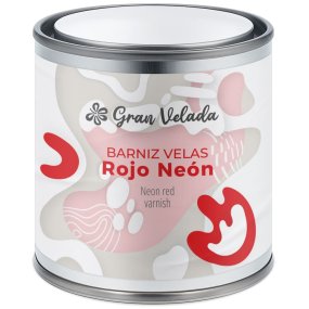 Vernis rouge néon pour bougies