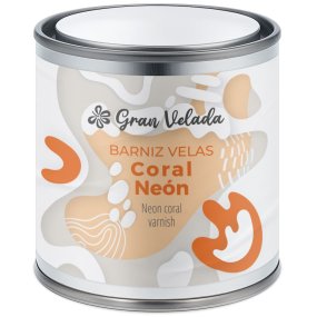 Vernis corail néon pour bougies