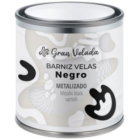 Vernis noir métallisé pour bougies