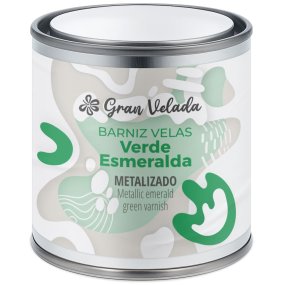 Vernis vert émeraude métallisé pour bougies