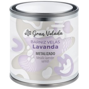 Vernis lavande métallisée pour bougies