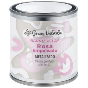 Vernis rose poudré métallisé pour bougies