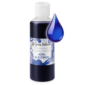 Tinte azul electrico para bombas de baño y sales