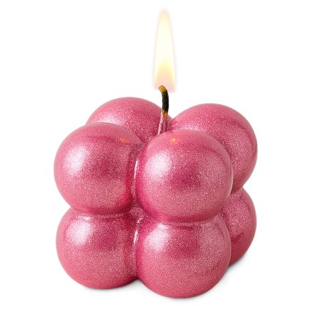 En Gran Velada puedes comprar barniz para velas. Amplio surtido de colores, como este rosa con destellos de purpurina. Facil de 