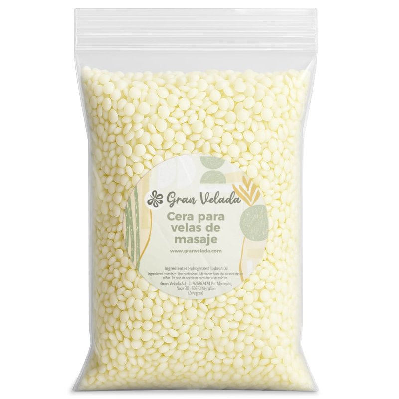 Explora la innovadora cera vegetal de Gran Velada para crear velas de masaje únicas. Fácil de personalizar y perfecta para proye