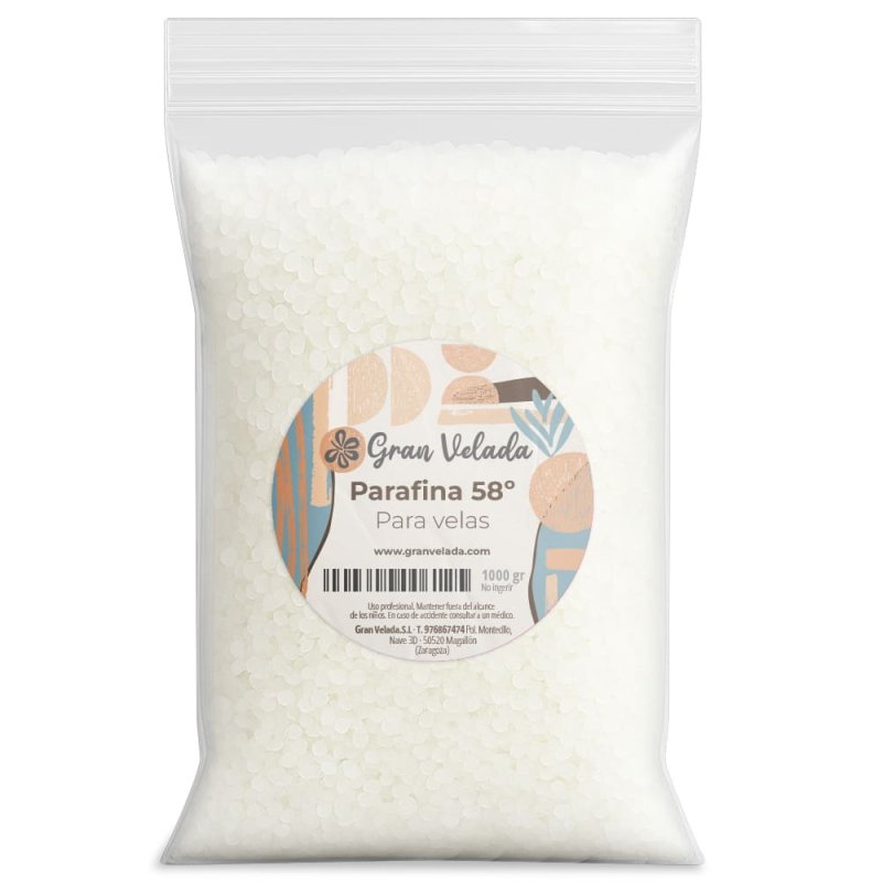 ¡Parafina 58 Gran Velada para fanales y velas excepcionales! Transparencia y brillo inigualables para tu ambiente. Eleva tu deco