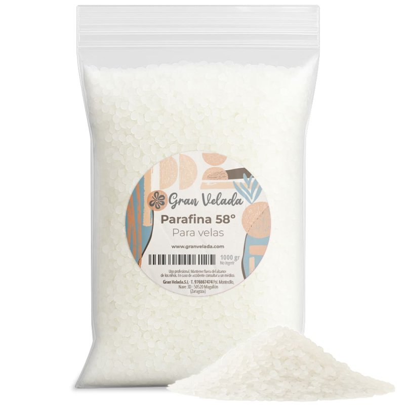 ¡Parafina 58 Gran Velada para fanales y velas excepcionales! Transparencia y brillo inigualables para tu ambiente. Eleva tu deco