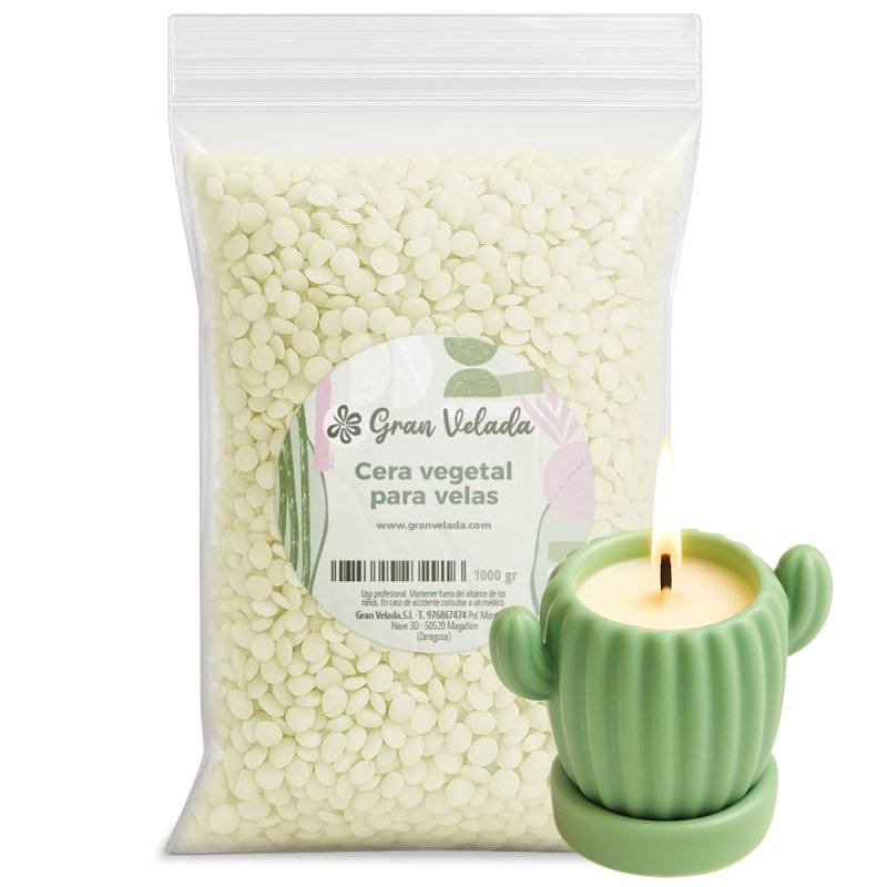 En Gran Velada puedes comprar cera vegetal para velas al por mayor. ¡Aprovecha el formato ahorro! Es natural y vegana. Enví­os r